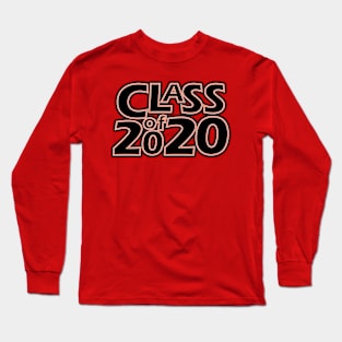 Grad Class of 2020 Classic Black and Light Orange Long Sleeve T-Shirt